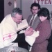 Don Vittorino battezza il primo bambino: 
